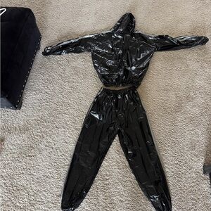 Black Hooded Sauna Suit